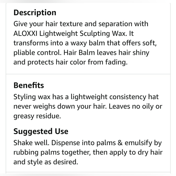Aloxxi lightweight sculpting wax 6 oz - Picture 4 of 4